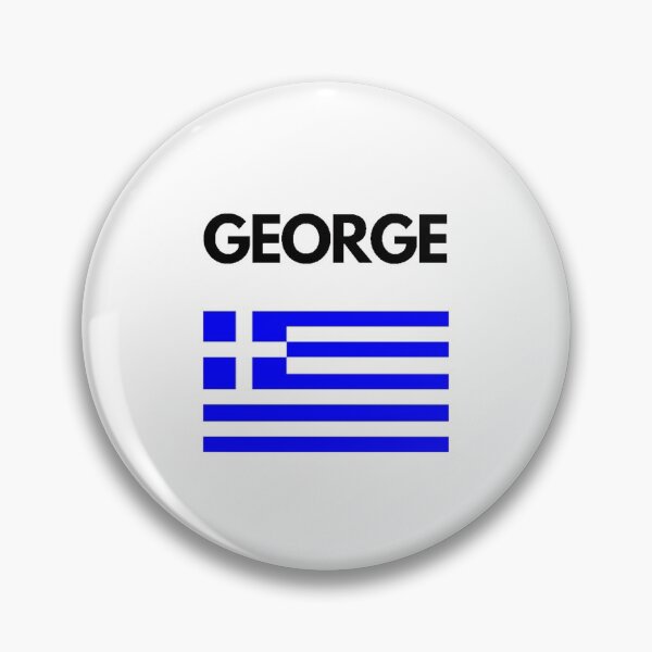 Item preview, George Greek Name with Greek Flag Design designed and sold by TheGreekGuy.