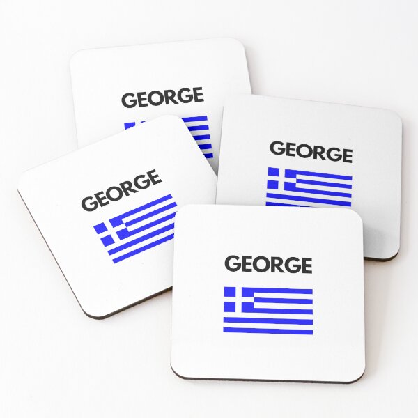 Item preview, George Greek Name with Greek Flag Design designed and sold by TheGreekGuy.