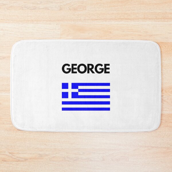 Item preview, George Greek Name with Greek Flag Design designed and sold by TheGreekGuy.