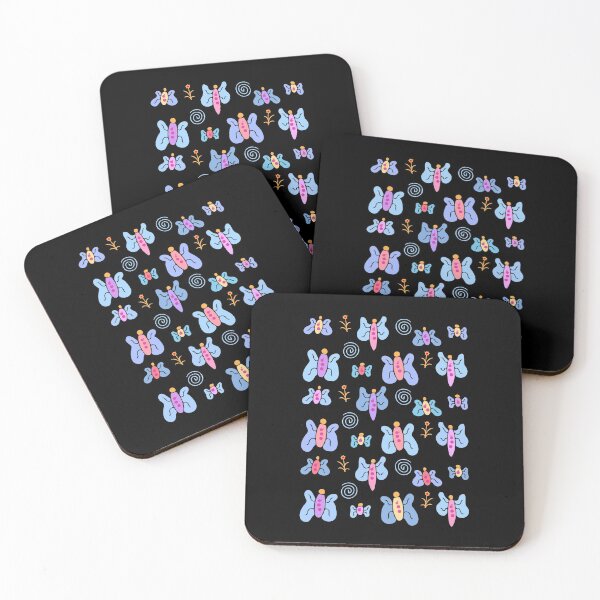 Item preview, Cute and Colorful Butterfly Pattern (black) designed and sold by Davey's Designs.