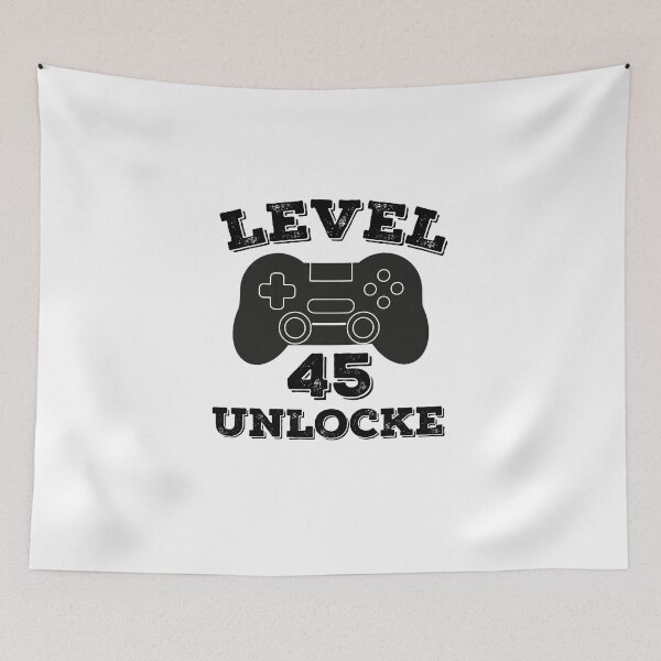 Item preview, Level 45 unlocked - 45th birthday gift designed and sold by ThebestArtshop.