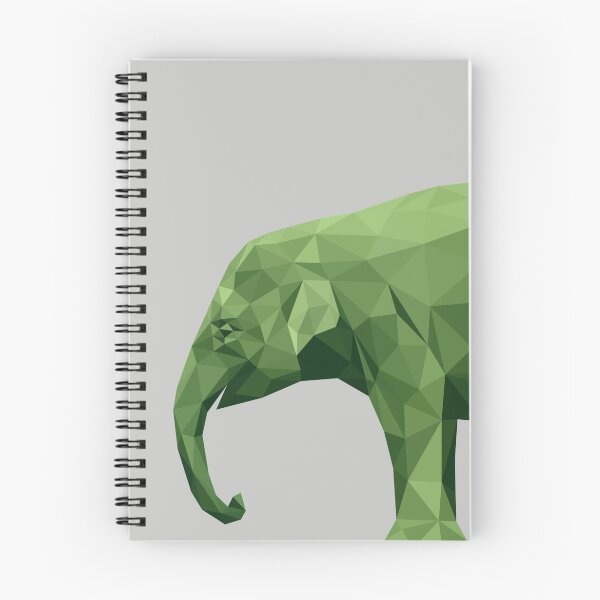 Item preview, Low Poly Green Elephant designed and sold by DigitalShards.