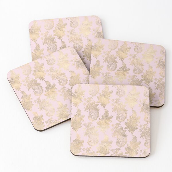 Item preview, Golden damask cornucopia on pink background designed and sold by AnnieHochmann.