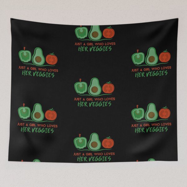 Item preview, Just a Girl Who Loves Her Veggies | Veganuary Vegans designed and sold by FitFabFunny.