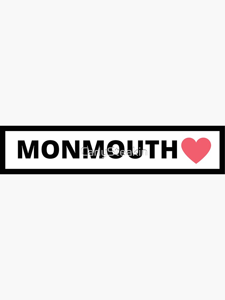 "Monmouth University" Sticker for Sale by CarlySteakin Redbubble