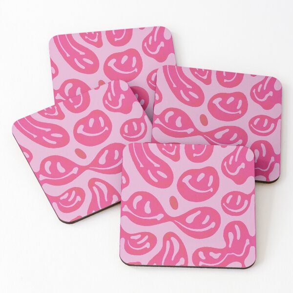 Item preview, Hot Pink Melted Smiley Face Psychedelic Pattern  designed and sold by ladybirddesigns.
