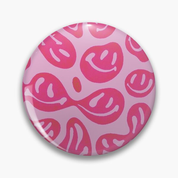 Item preview, Hot Pink Melted Smiley Face Psychedelic Pattern  designed and sold by ladybirddesigns.