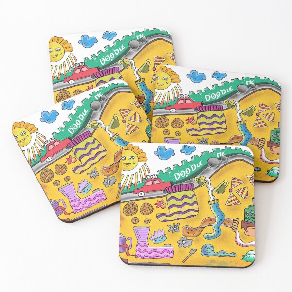 Item preview, Doodle drawing masks , duvet cover, comforter. designed and sold by 8800688132.