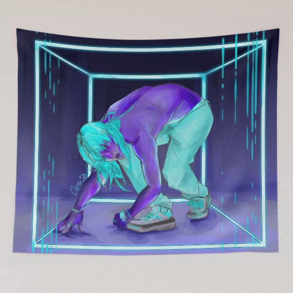 Item preview, EXO KAI Solo Illustration in Neon  designed and sold by WingInk.