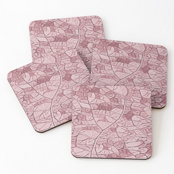 Item preview, Simplistic leaf structure pattern - pink designed and sold by SulkaCreative.