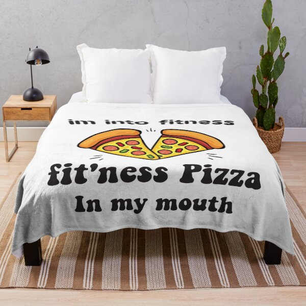 Item preview, Im into fitness fit'ness pizza in my mouth-Stickers & Magnets- Shirt, Funny Fitness T Shirt, pizza Tuesday, Food Shirt designed and sold by Aminepop.