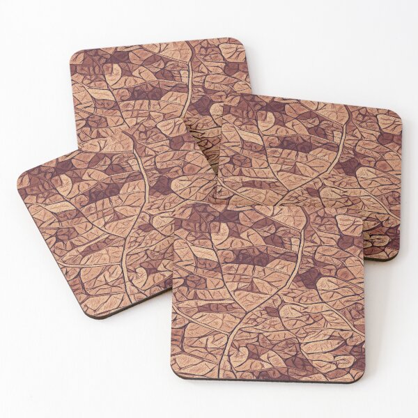 Item preview, Simplistic leaf structure pattern - bronze designed and sold by SulkaCreative.