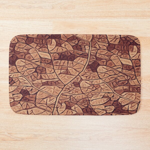 Item preview, Simplistic leaf structure pattern - bronze designed and sold by SulkaCreative.