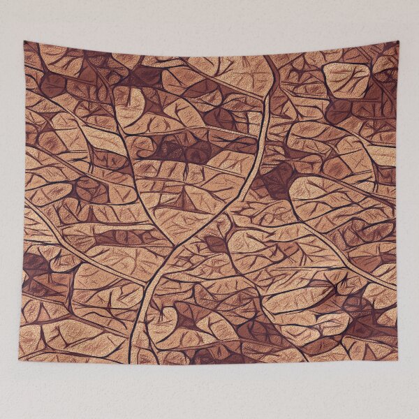 Item preview, Simplistic leaf structure pattern - bronze designed and sold by SulkaCreative.