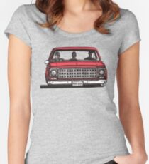 MMM DROP in red Women's Fitted Scoop T-Shirt