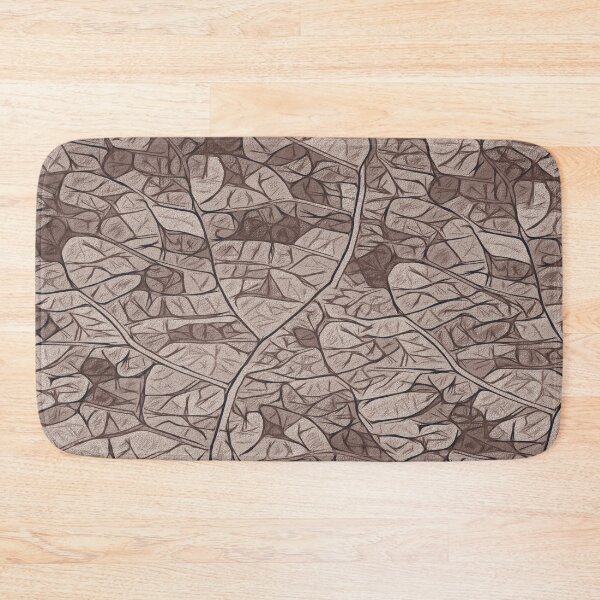 Item preview, Simplistic leaf structure mosaic - cold brown designed and sold by SulkaCreative.