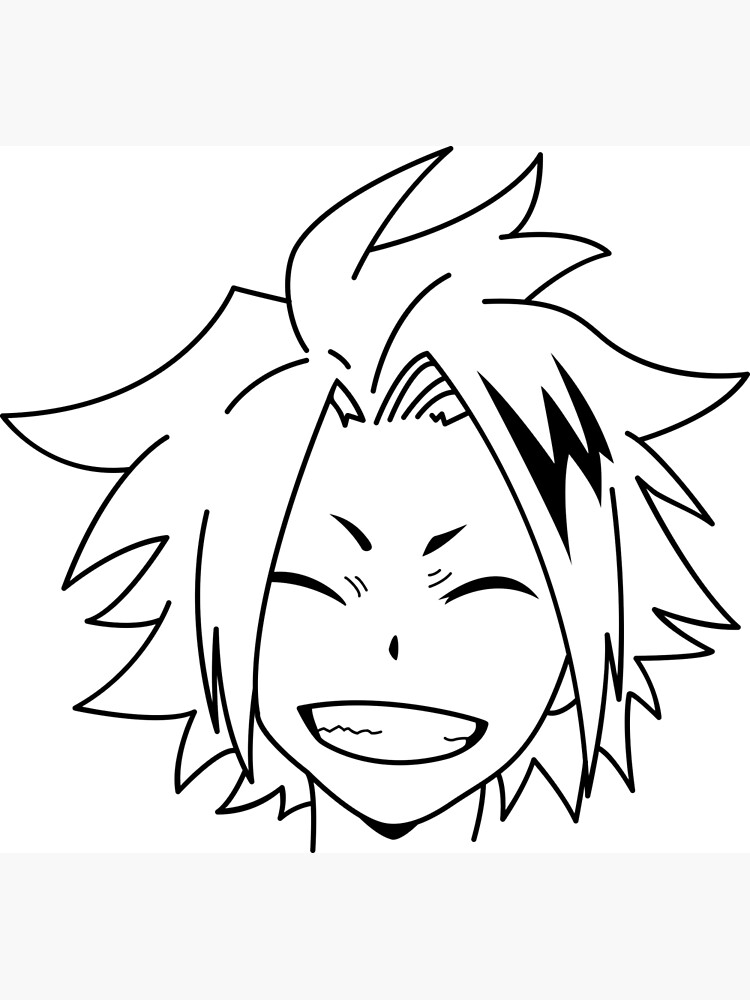 "Line Drawing Denki Kaminari MHA BNHA Class 1A" Photographic Print by