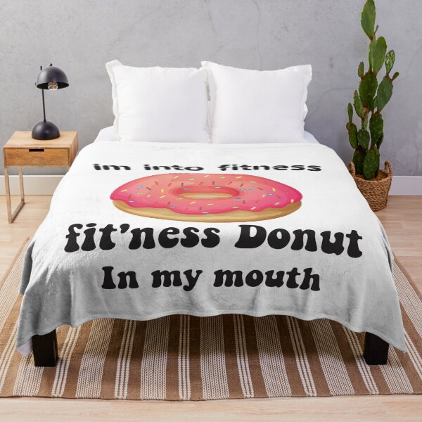 Item preview, Im into fitness fit'ness Donut in my mouth-Stickers & Magnets- Shirt, Funny Fitness T Shirt, Donut Tuesday, Food Shirt designed and sold by Aminepop.