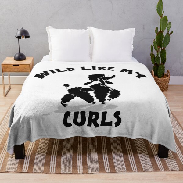 Item preview, Wild like my curls poodle black dog white designed and sold by oxoxoxo.