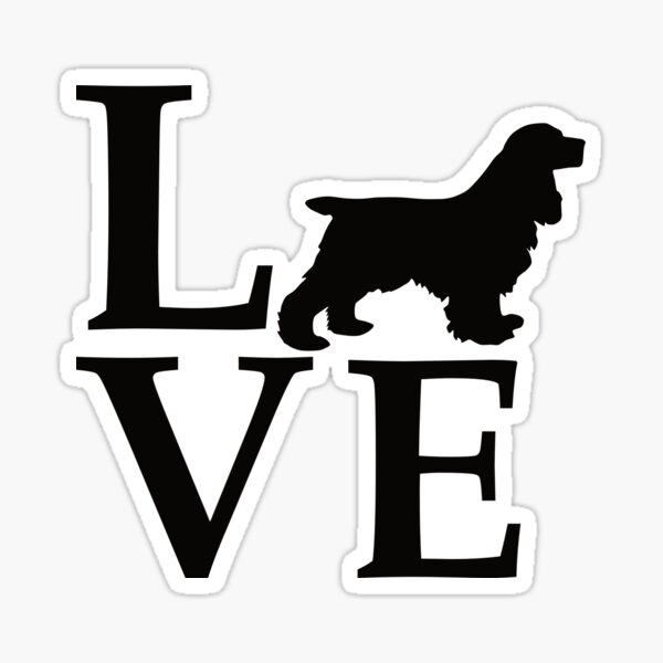 Love cocker spaniel Sticker