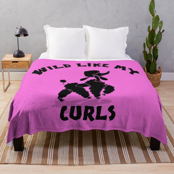 Item preview, Wild like my curls poodle black dog pink designed and sold by oxoxoxo.
