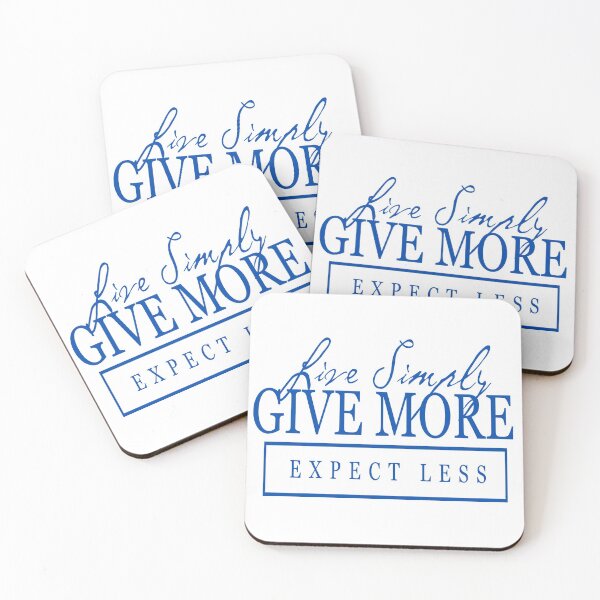 Item preview, Live Simply, Give More, Expect Less Motivational Quote Print designed and sold by Mary Riley.