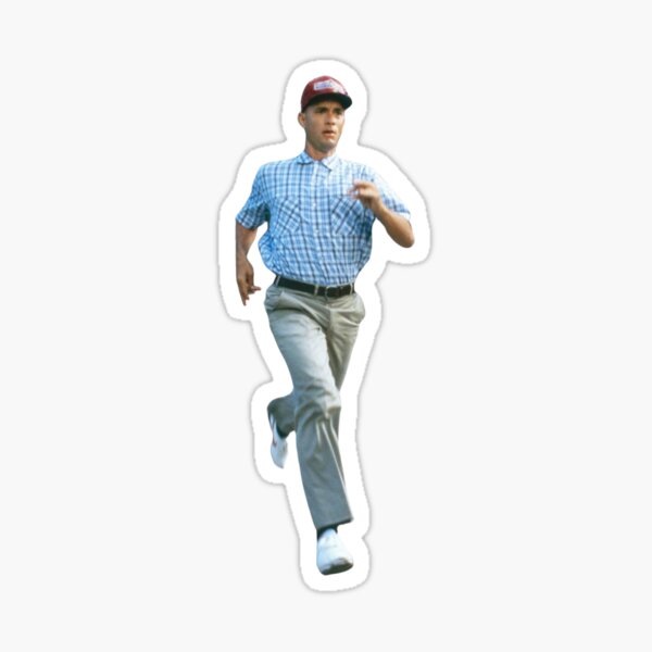 Forrest Gump Corriendo Pegatina