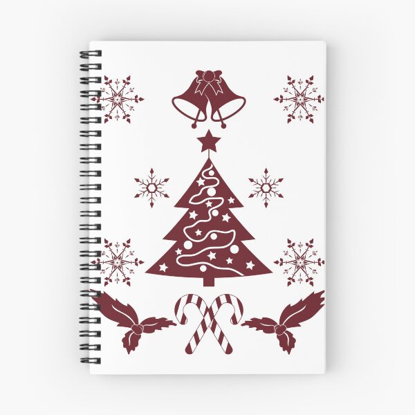 Artikelvorschau, Jingle Bells Flakes Weihnachtsbaum Schneerot entworfen und verkauft von RGVDesigns.