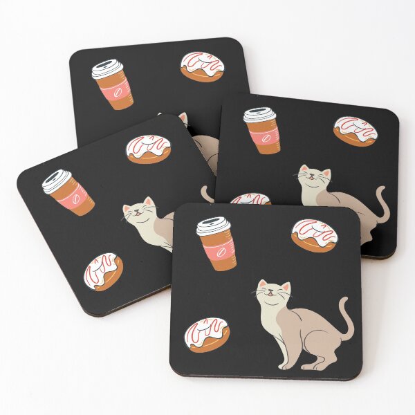 Item preview, Cat Mother Coffee Lover - Doughnut set designed and sold by BohoMoon.