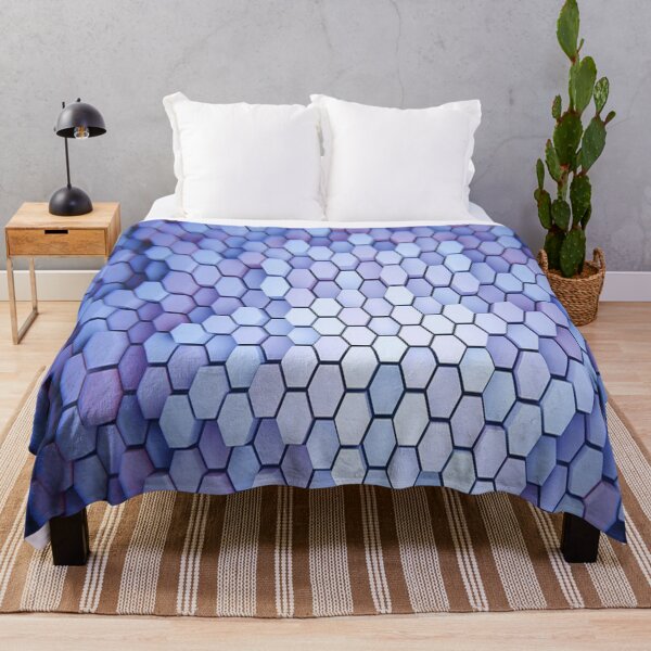 Item preview, Hexagon World Blue & Purple designed and sold by Fit & Fun  Gallery.