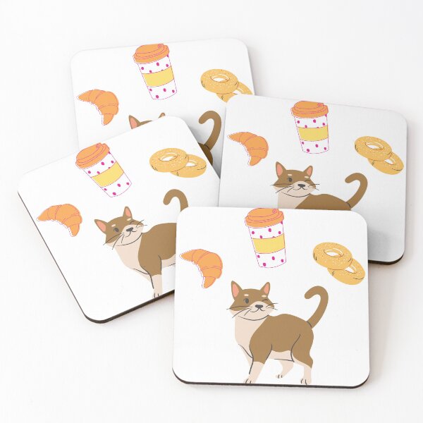 Item preview, Copy of Cat Mother Coffee Lover - Doughnut Croissant Set   designed and sold by BohoMoon.