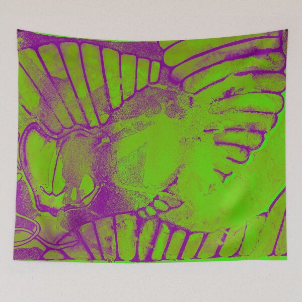 Item preview, Neon Colorful Lime Green Alien Skeleton designed and sold by iamstevivaughn.