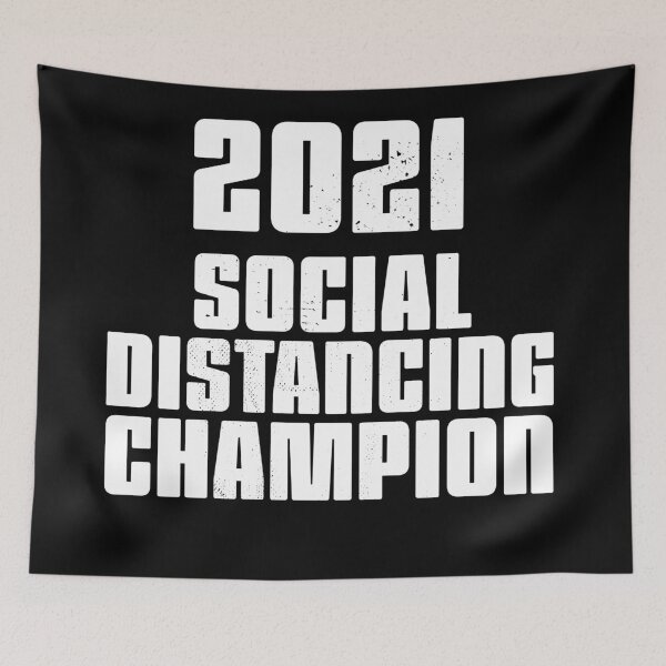 Item preview, 2021 Social Distancing Champion white designed and sold by arendbotha.