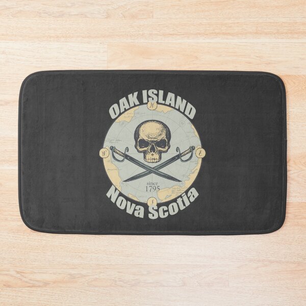 Item preview, Oak Island Treasure Hunters Skull Nova Scotia Old Map Mystery Legend designed and sold by TopTeeShop.