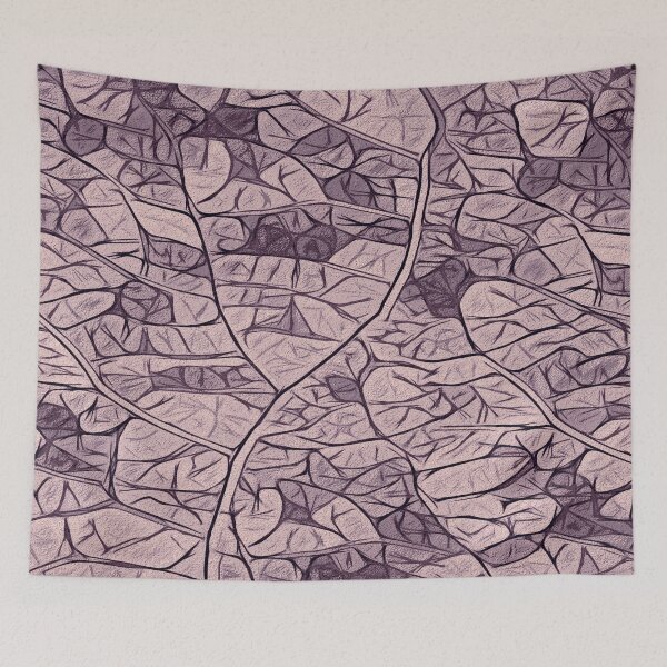 Item preview, Simplistic leaf structure mosaic - purple designed and sold by SulkaCreative.