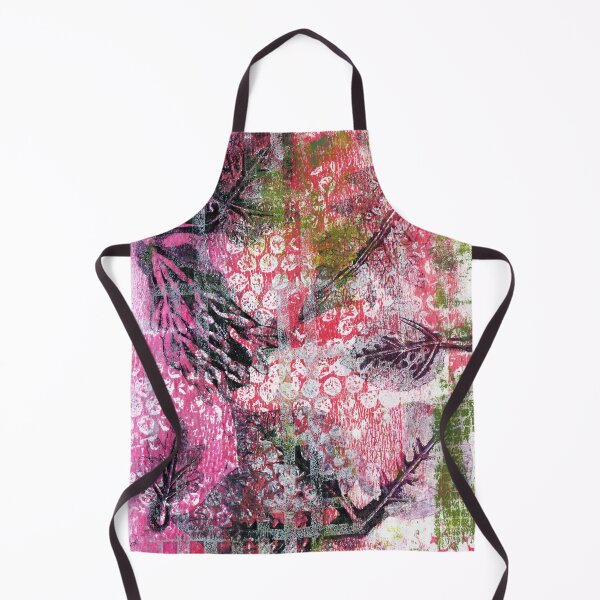 Item preview, "Leaf Impressions 3" Gel Print Painting designed and sold by peonypours.