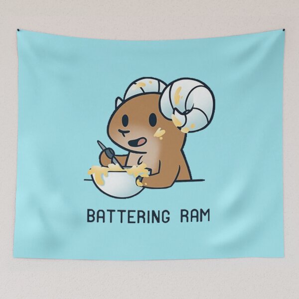 Item preview, Battering Ram Cartoon Pun designed and sold by 14Smith15.