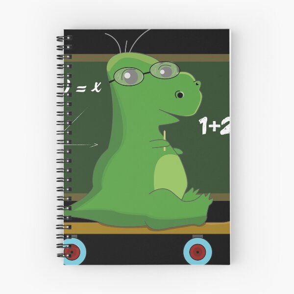 Item preview, Dinosaur Skateboard Math Nerd Blackboard designed and sold by teemey.