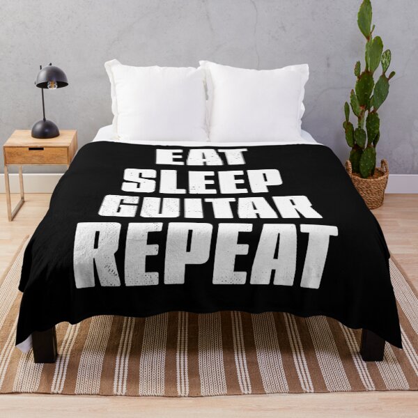 Item preview, Eat Sleep Guitar Repeat White white designed and sold by arendbotha.