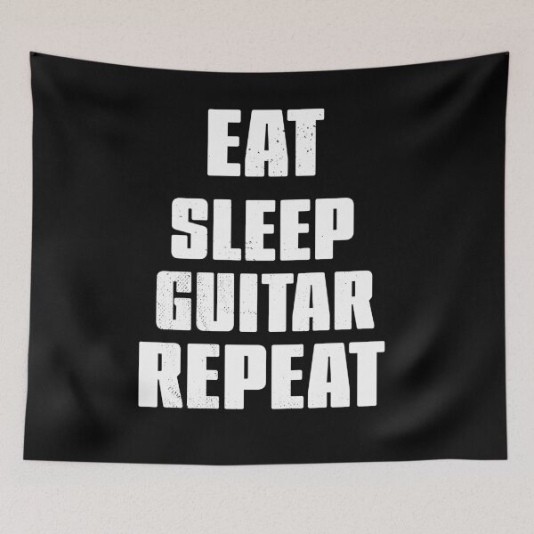 Item preview, Eat Sleep Guitar Repeat White white designed and sold by arendbotha.