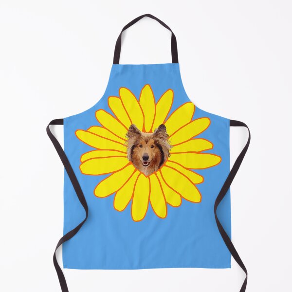Item preview, Jolly Collie Yellow Sunflower Blossom designed and sold by Deborah Camp.