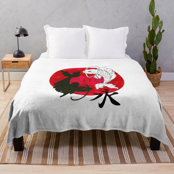 Aperçu de l'œuvre Koi Fish Ying Yang en blanc créée et vendue par OrganicCharm.