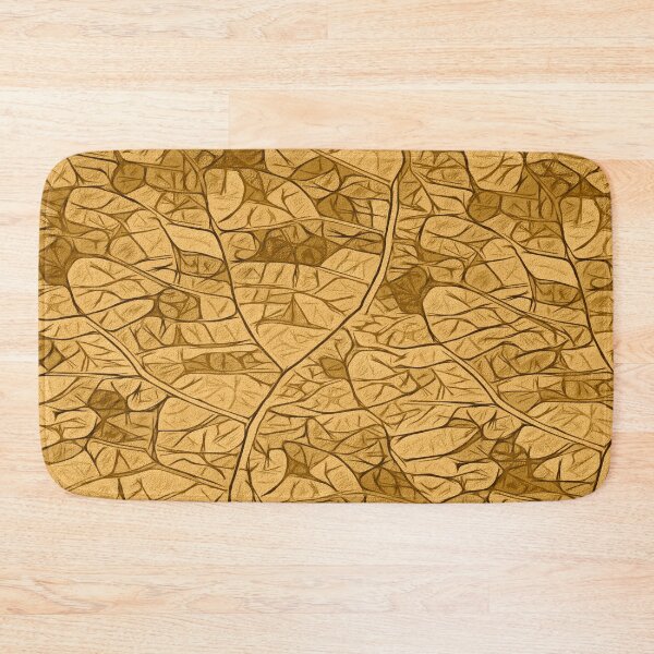 Item preview, Simplistic leaf structure mosaic - gold designed and sold by SulkaCreative.