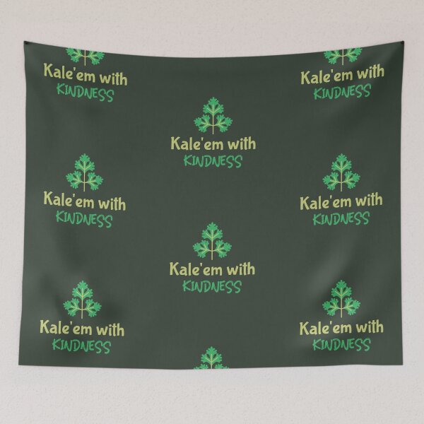 Item preview, Kale Them With Kindness Veganuary  designed and sold by FitFabFunny.