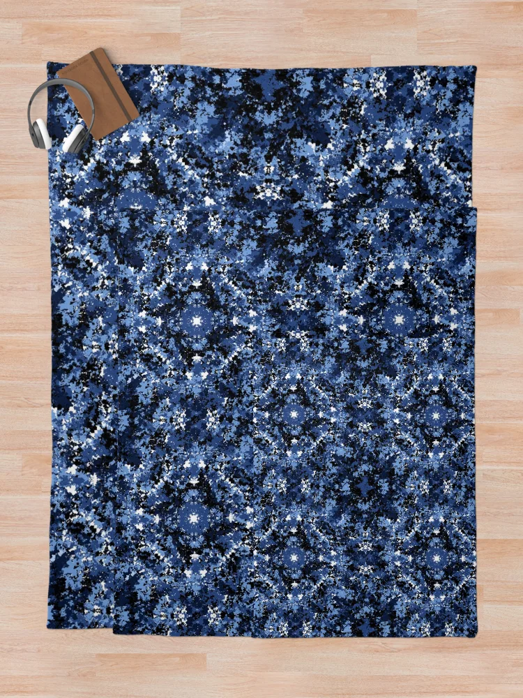 Thumbnail 5 of 6, Throw Blanket, Random Blue Pattern designed and sold by beocca.