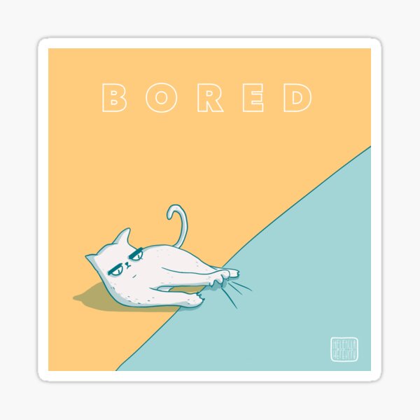 Bored-aburrido Pegatina