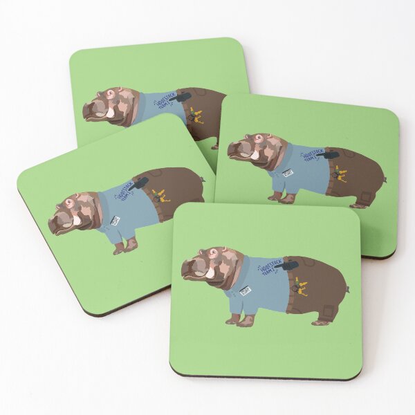Item preview, H is for Hippo, , Cute Hippo Illustration – Funny Animal Art for Hippo Lovers designed and sold by PrettylittlepastelUk.