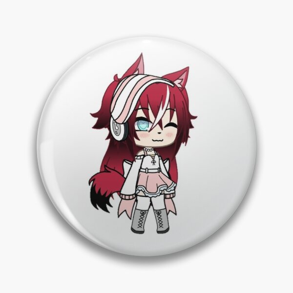 White Pink Cute Gacha Character Pin For Sale By Gacha Art Redbubble