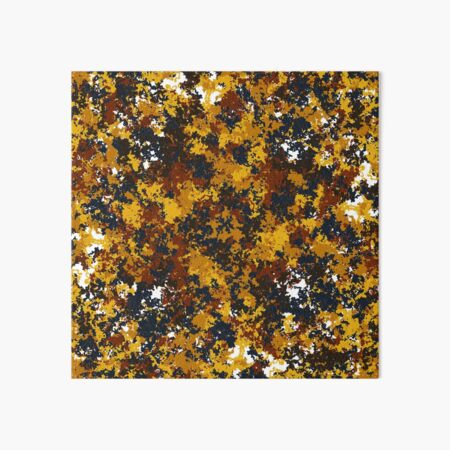 Random Yellow and Brown Pattern Art Board Print