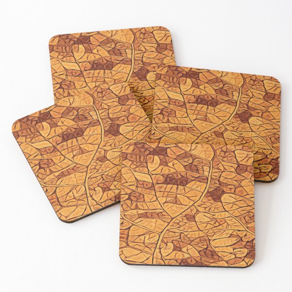Item preview, Simplistic leaf structure pattern - copper designed and sold by SulkaCreative.